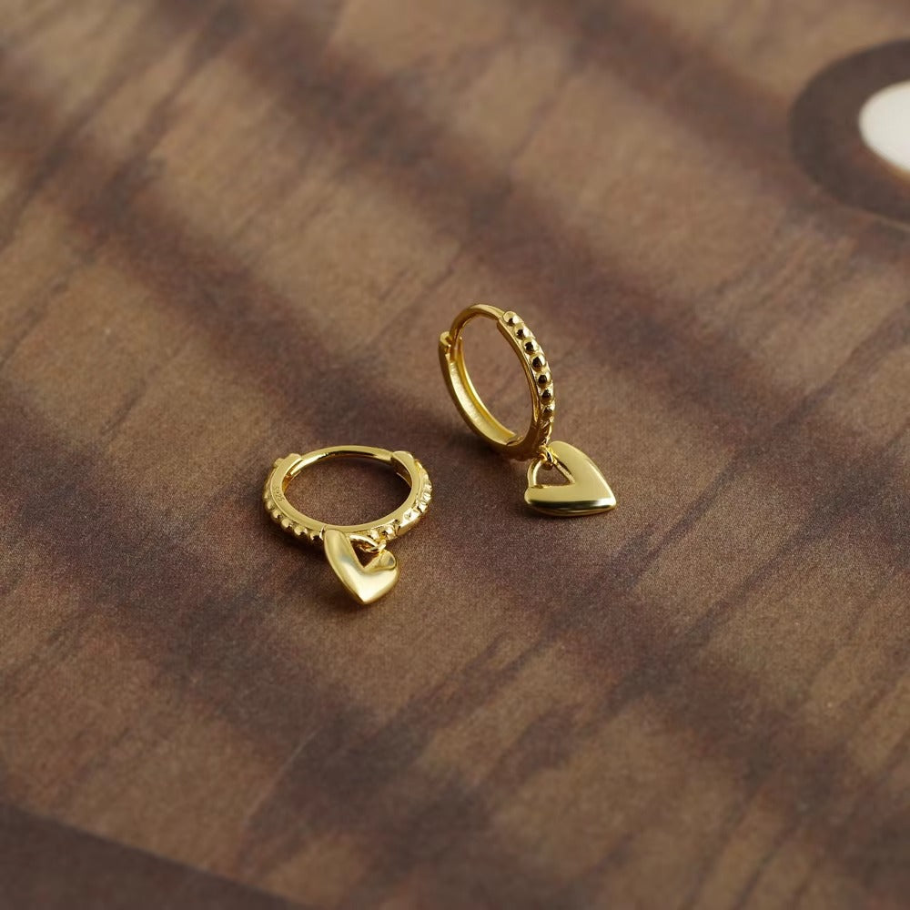 Asteria Heart Pendant Hoops