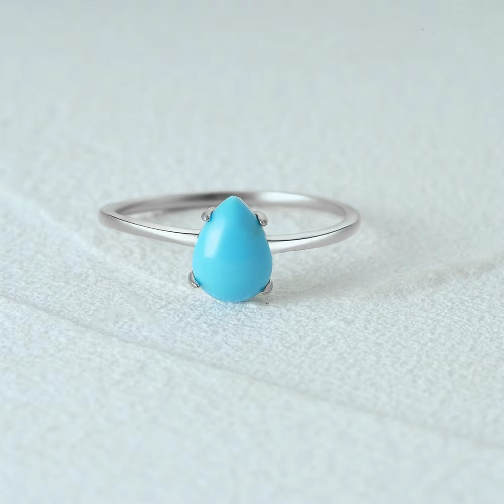 Tample Aquamarine Stone Size #7 Ring