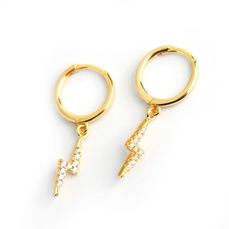 Angelique Lightening Pendant Hoops