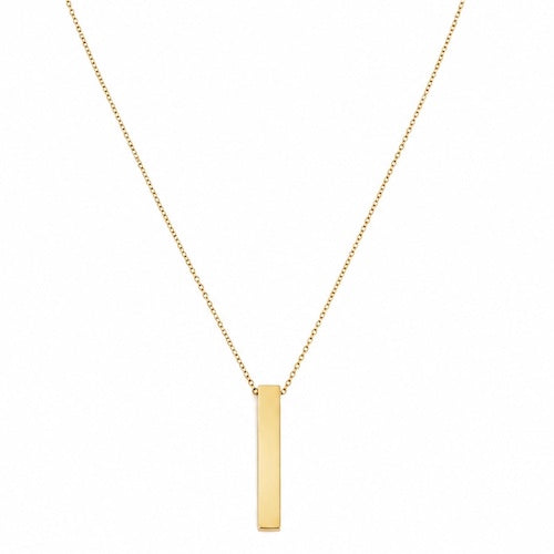 Adrian Long Vertical Bar Necklace | Waterproof 18K Gold