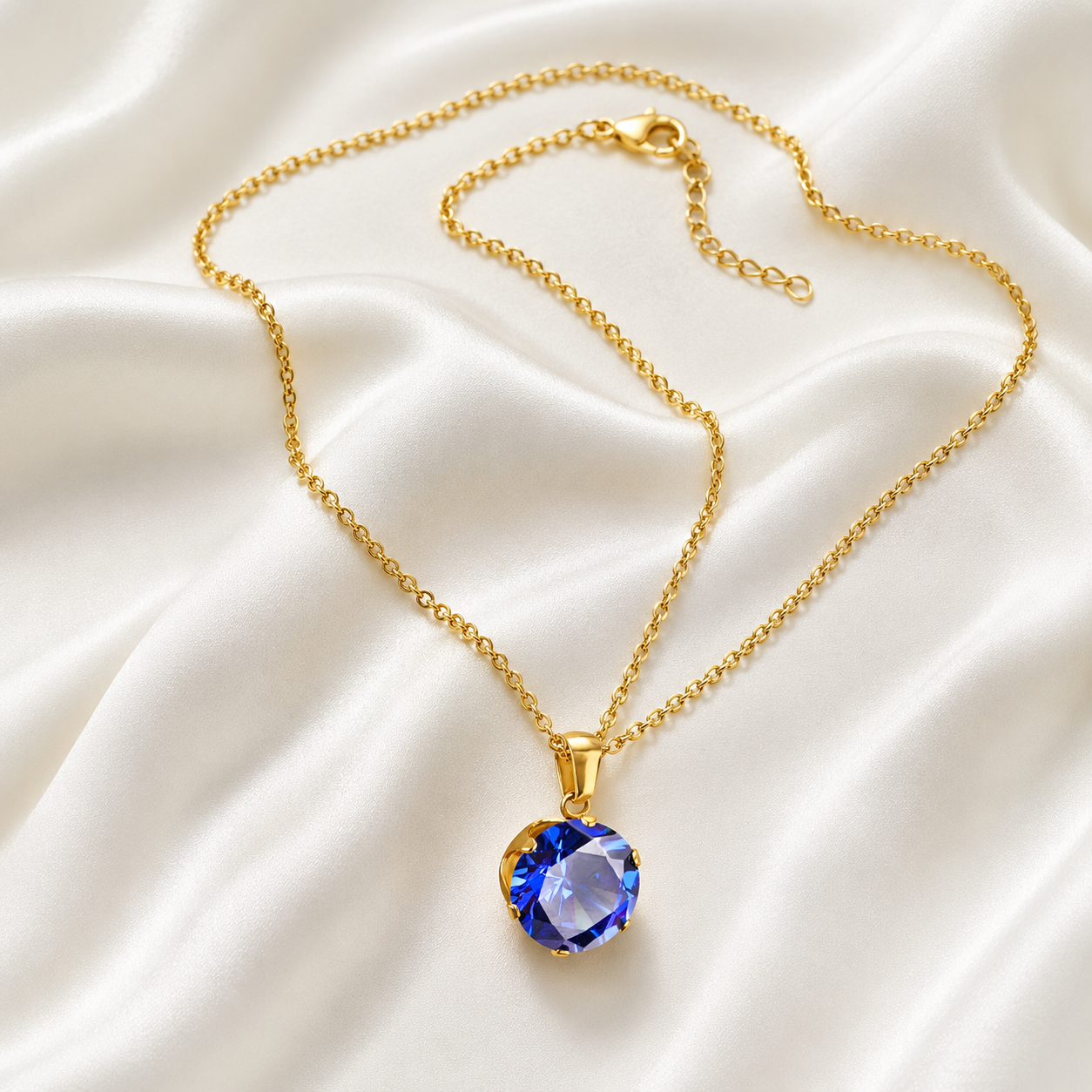 Aelena Brilliant Blue Sapphire Solitaire Set | Buy Set or Individual