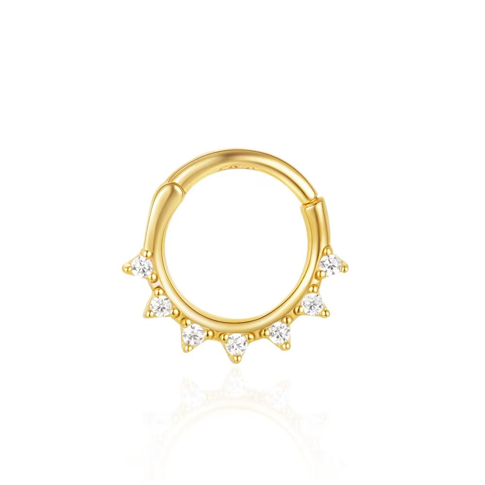 Hallandale Crystal Hoop- Single Earring