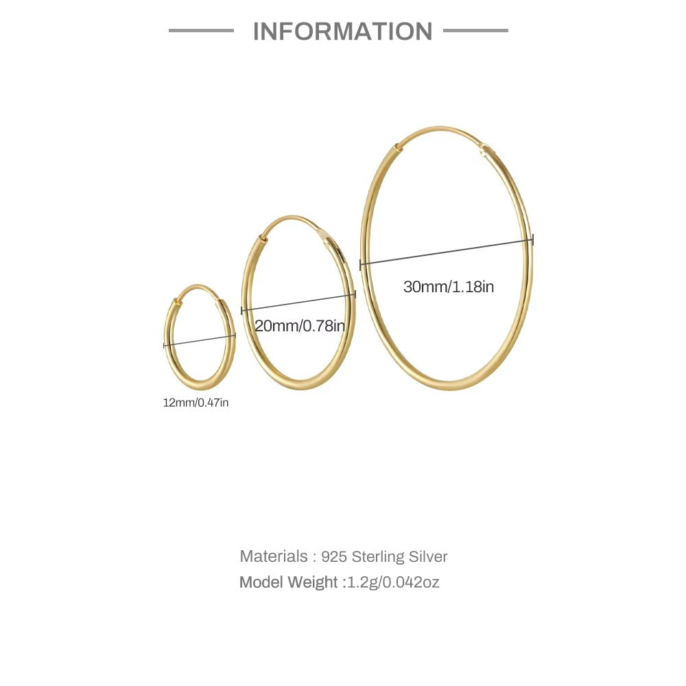 Aria	Hoops Earrings 3Pc Set