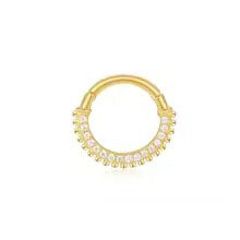 Allan Crystal Pavé Helix Hoops Gold- Single