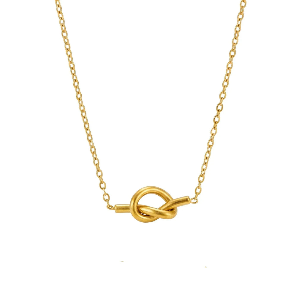 Alodie Knot Necklace | Waterproof 18k Gold