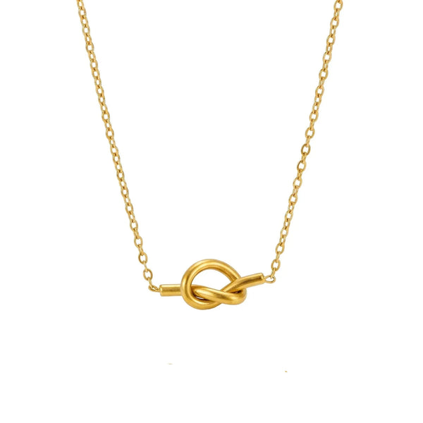 Alodie Knot Necklace | Waterproof 18k Gold