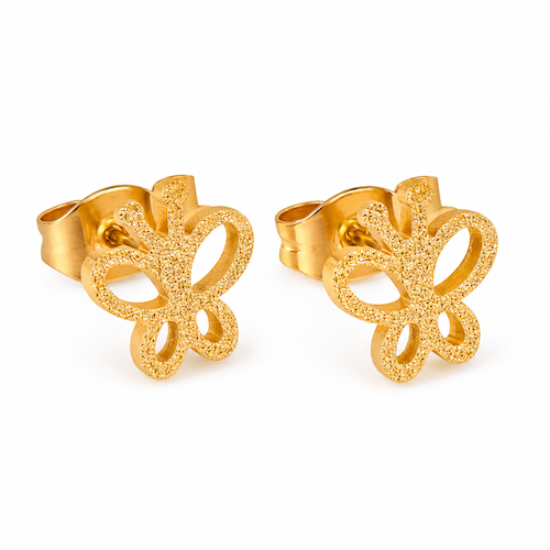 Amie Butterfly Studs | Waterproof 18k Gold & Silver