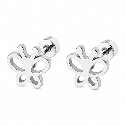 Amie Butterfly Studs | Waterproof 18k Gold & Silver