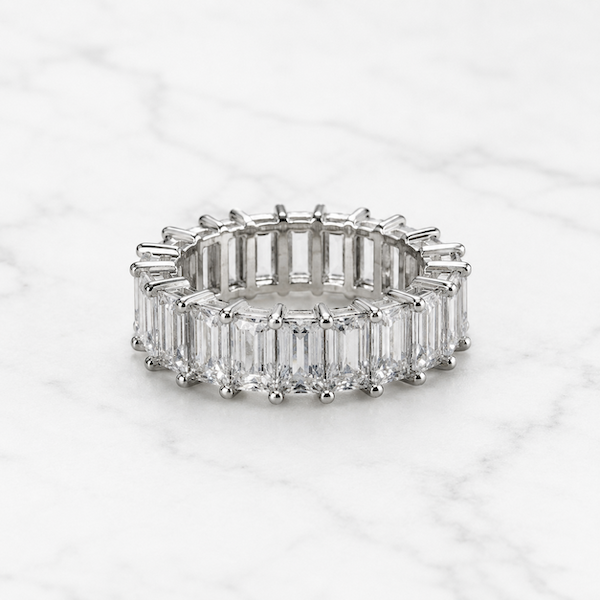 Anastasia Baguette Cut CZ Diamond Ring | Waterproof Silver