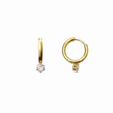 Anaya CZ Drop Hoop Earrings | Waterproof 18k Gold & Silver