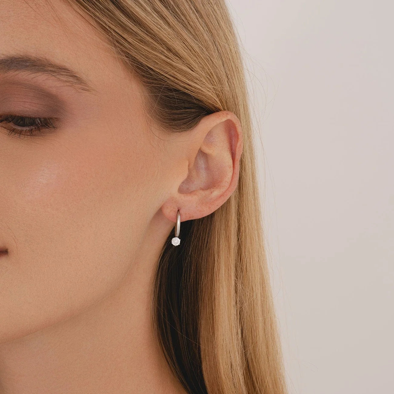 Anaya CZ Drop Hoop Earrings | Waterproof 18k Gold & Silver