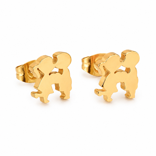 Annie Kissing Studs | Waterproof 18k Gold & Silver