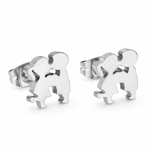 Annie Kissing Studs | Waterproof 18k Gold & Silver