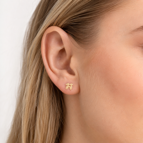 Annie Kissing Studs | Waterproof 18k Gold & Silver