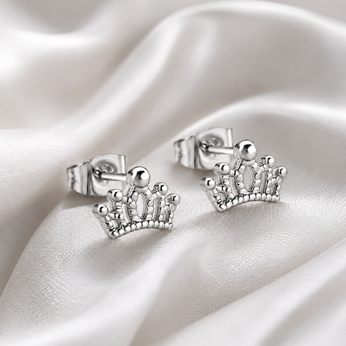 Arden Crown Studs | Waterproof 18k Gold & Silver
