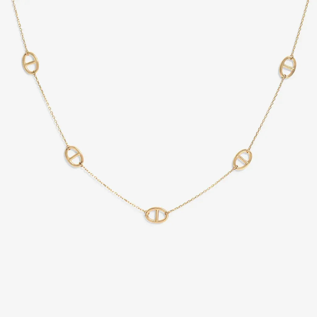 Atalanta H-Chain Necklace | Waterproof 18k Gold & Silver