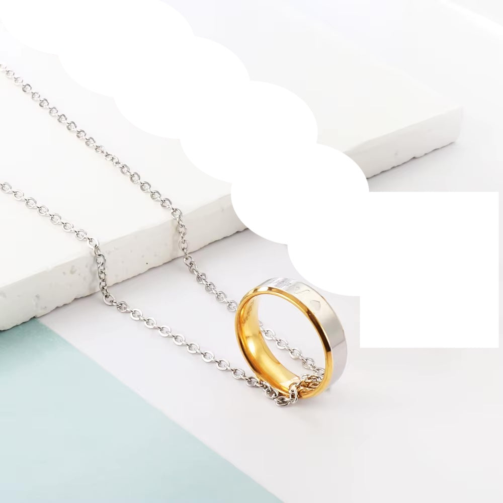 Amar Ring Necklace | Waterproof Two Tone