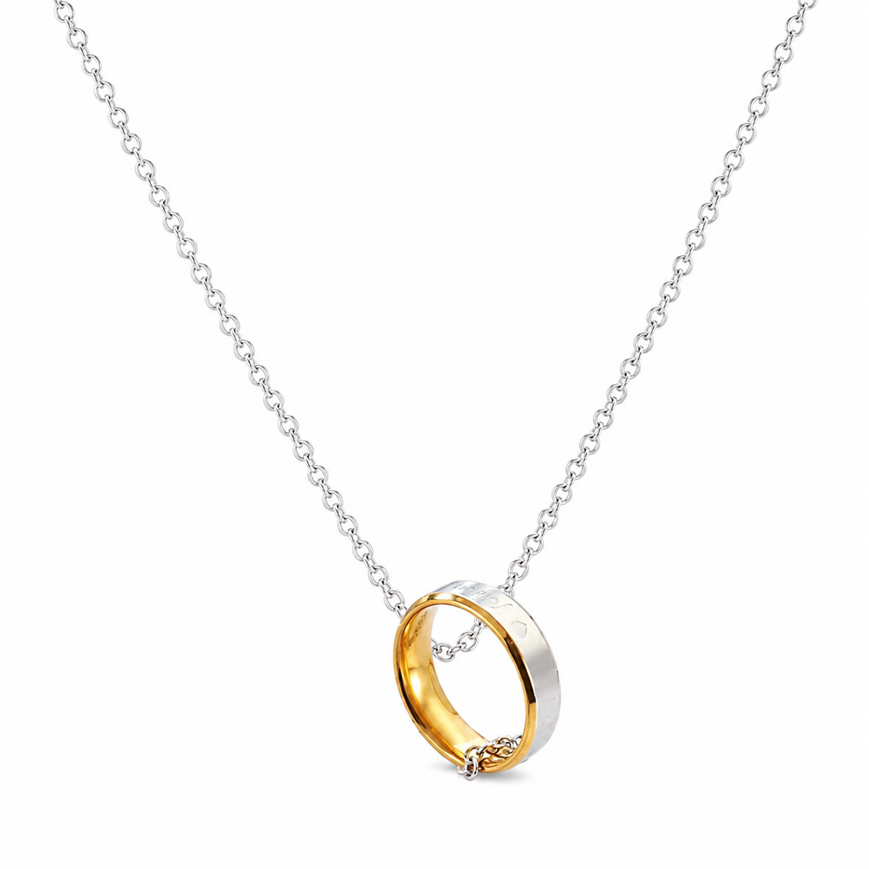Amar Ring Necklace | Waterproof Two Tone