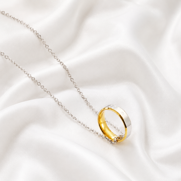 Amar Ring Necklace | Waterproof Two Tone