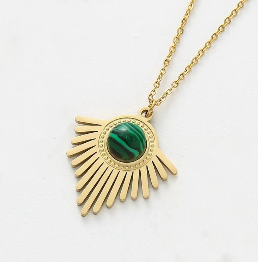 Azar Emerald Sunshine Necklace | Waterproof 18k Gold