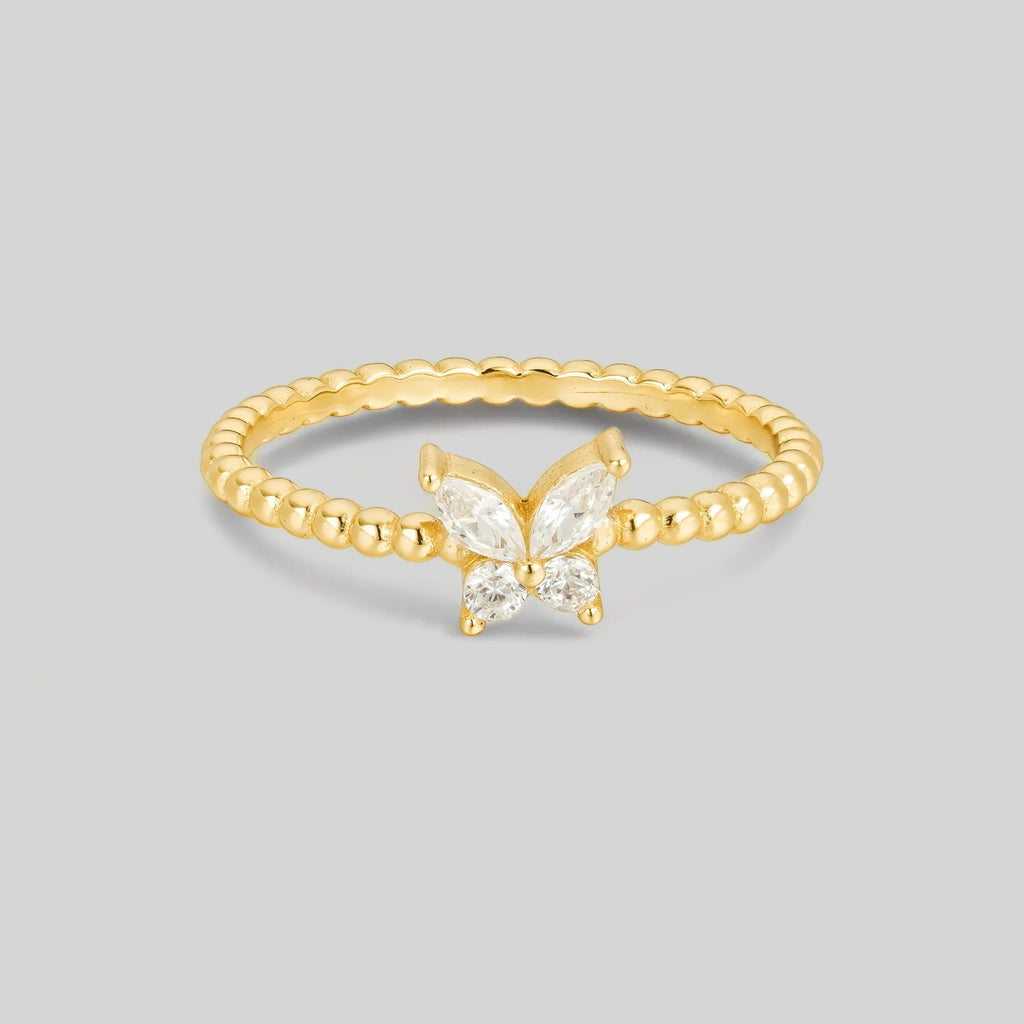 Veda Crystal Butterfly Ring