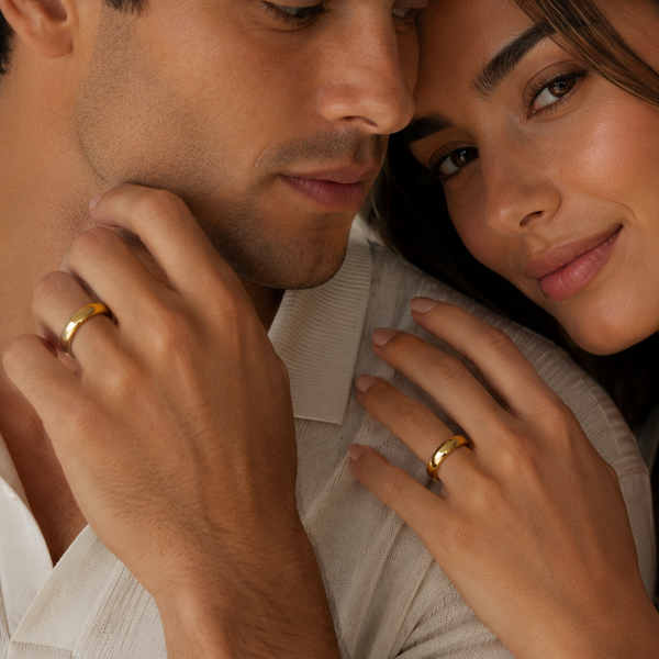 Belle Slim Plain Band Ring 4MM | Waterproof 18K Gold