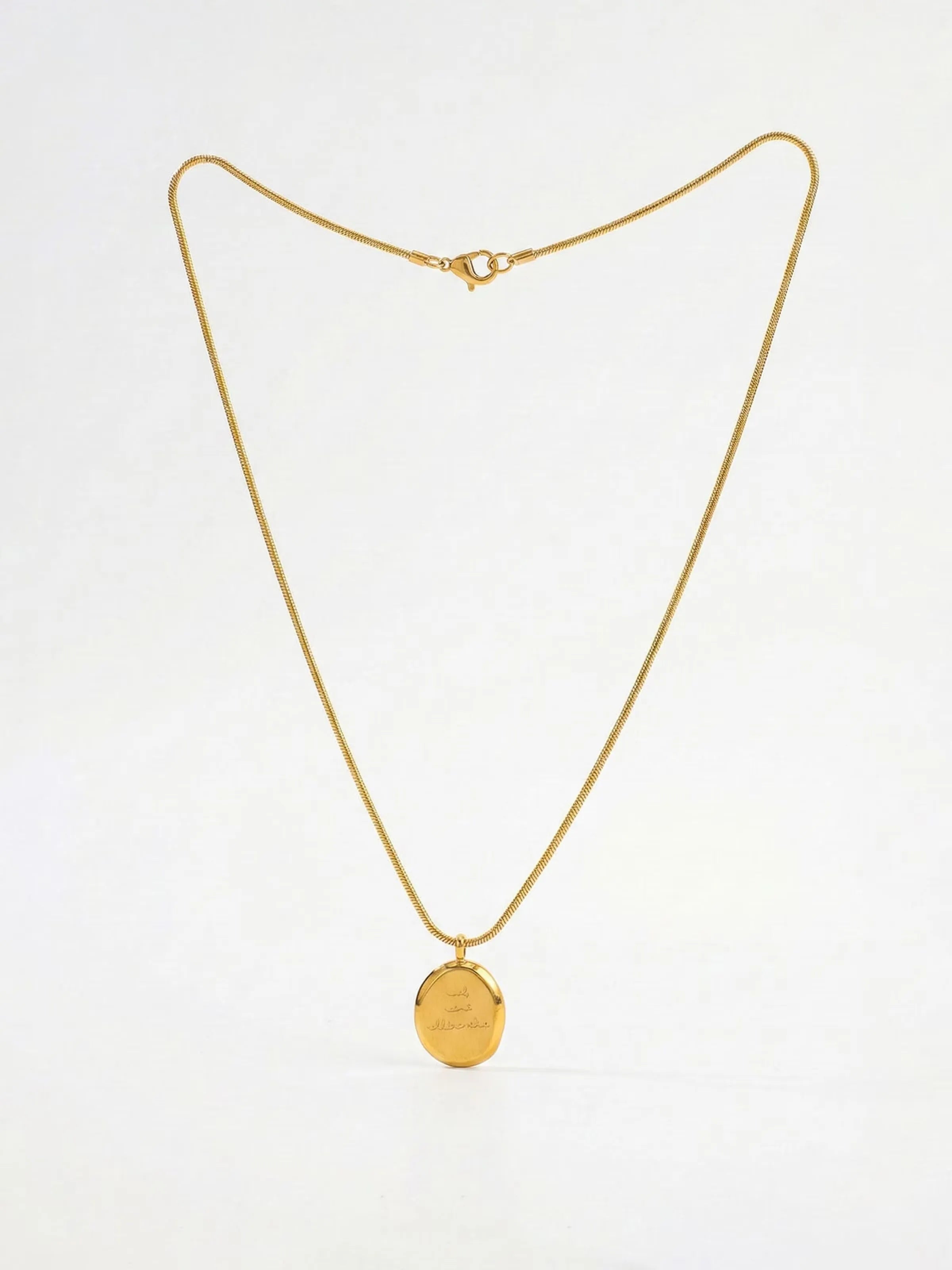 Bina You Are Adorable Engraved Pendant Necklace | Waterproof 18k Gold