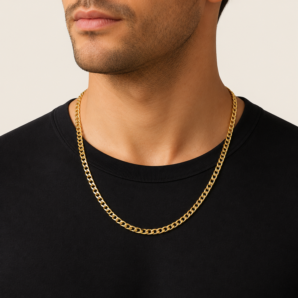 Boss Cuban Link Chain Necklace | Waterproof 18k Gold & Silver