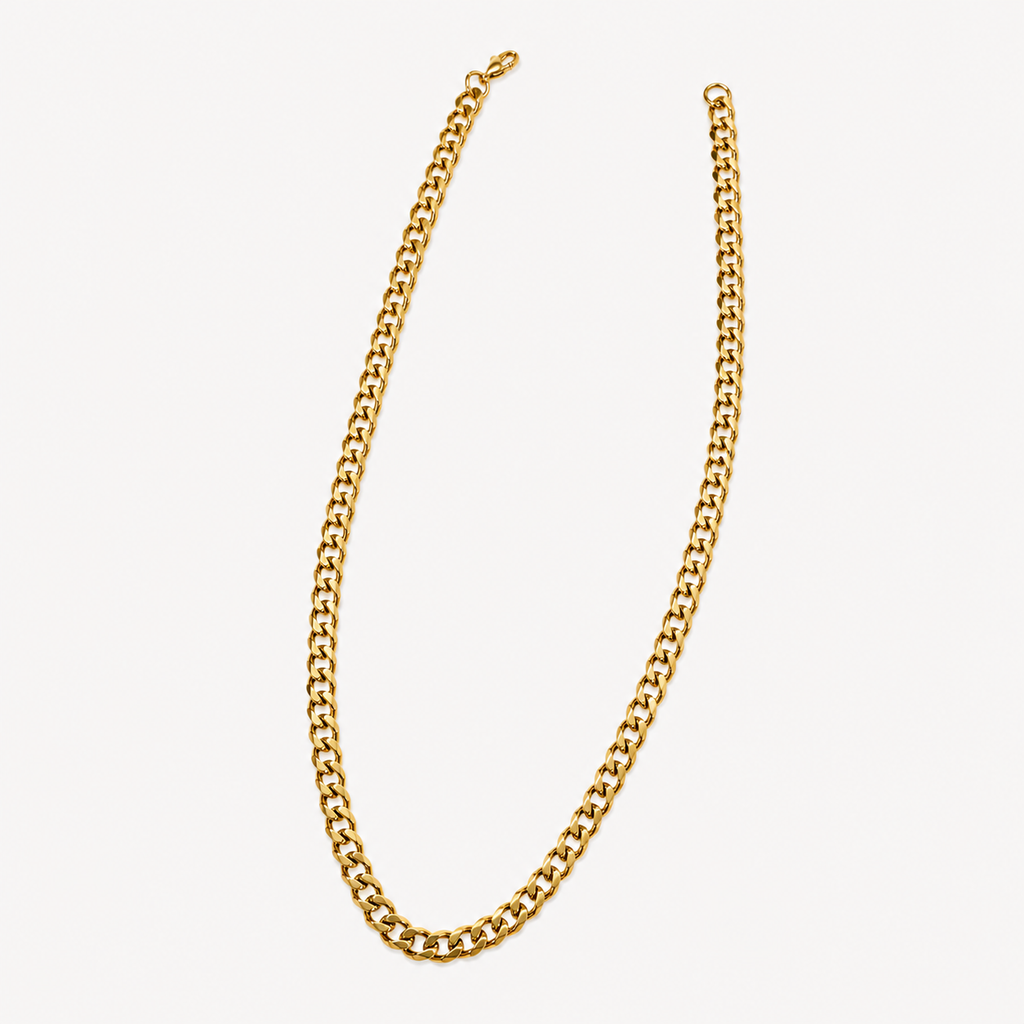 Boss Cuban Link Chain Necklace | Waterproof 18k Gold & Silver