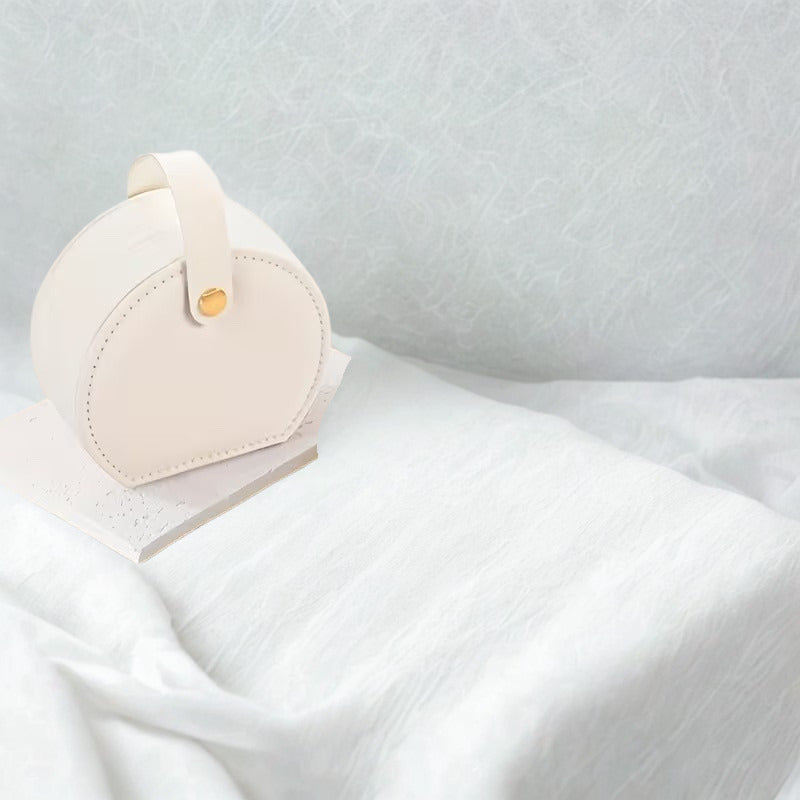 The Finishing Touch | Half Circle White Travel Jewelry Box