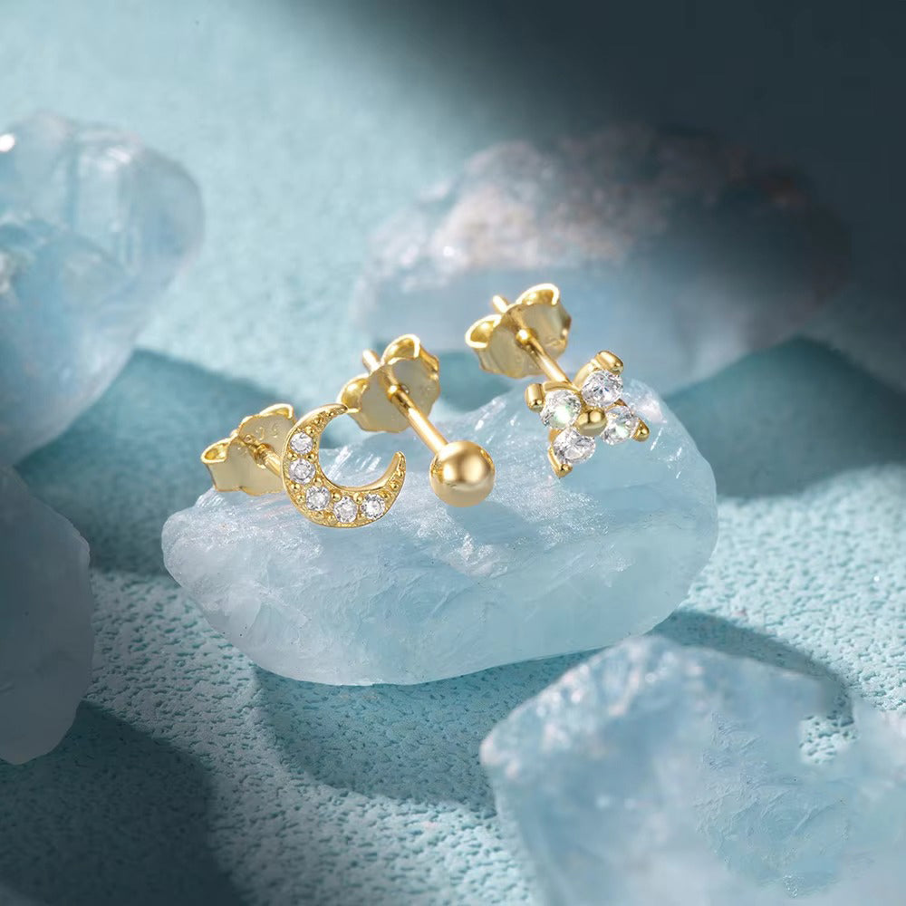 Zoe 3Pc Set Studs Earrings