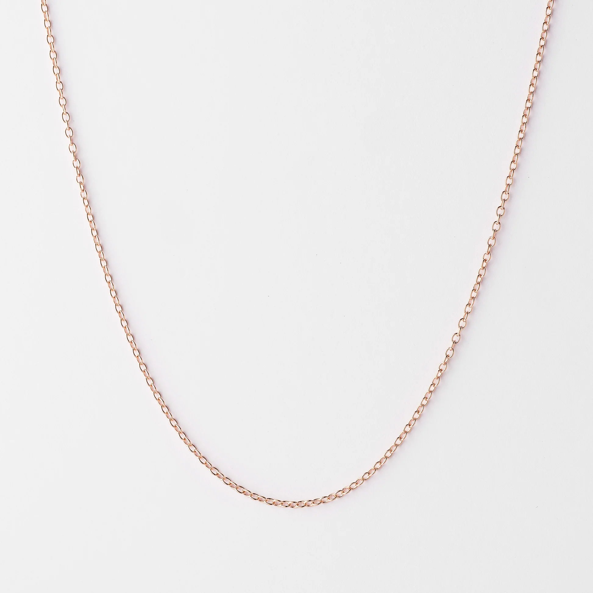 Aisling 1mm Dainty Cable Chain	Necklace 45+5cm