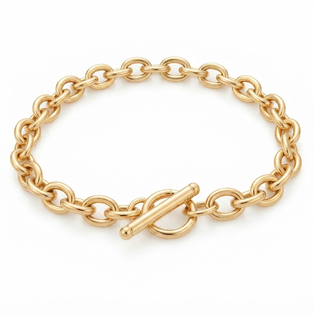 Caroline Toggle Bar Bracelet 6MM | Waterproof 18k Gold