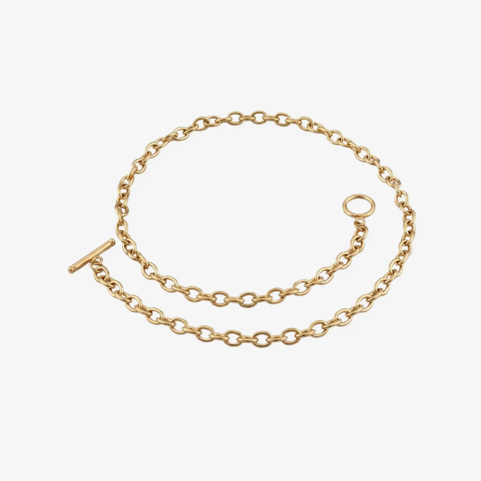Caroline Toggle Bar Necklace 6MM | Waterproof 18k Gold