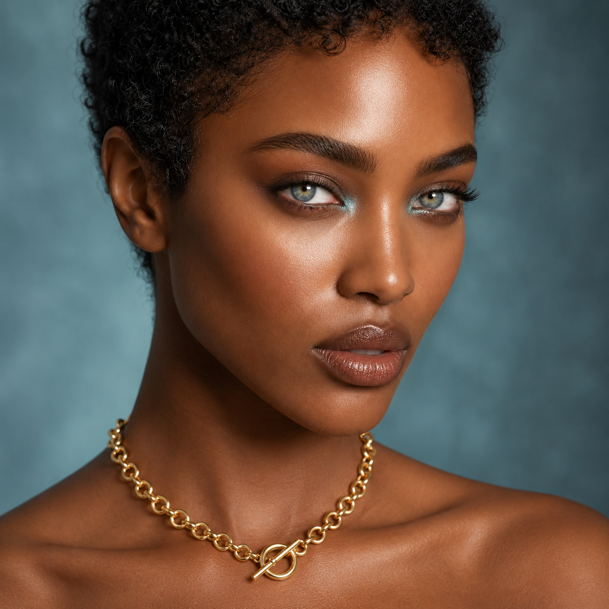 Caroline Toggle Bar Necklace 8MM | Waterproof 18k Gold