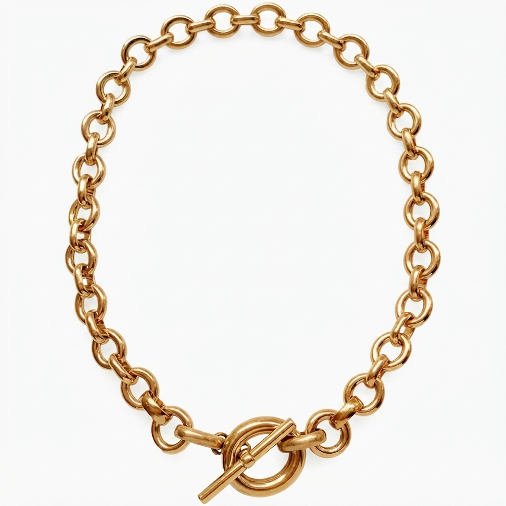 Caroline Toggle Bar Necklace 8MM | Waterproof 18k Gold