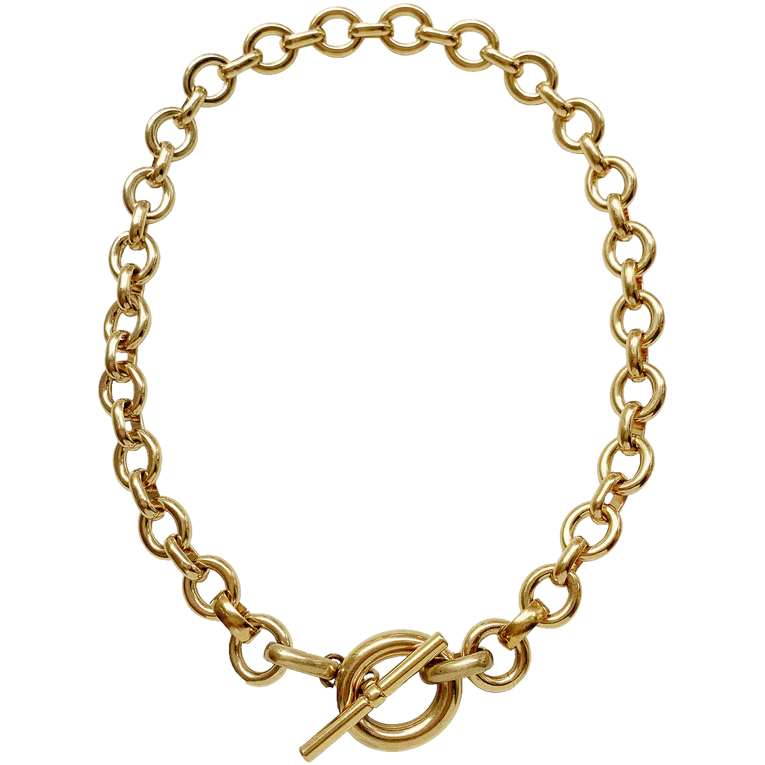Caroline Toggle Bar Necklace 8MM | Waterproof 18k Gold