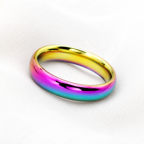 Carrara Plain Band Ring | Waterproof Oil Slick