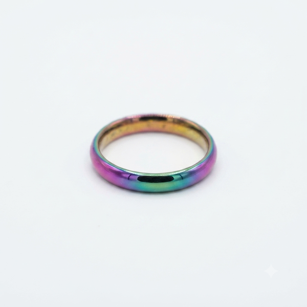 Carrara Plain Band Ring | Waterproof Oil Slick
