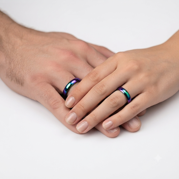 Carrara Plain Band Ring | Waterproof Oil Slick