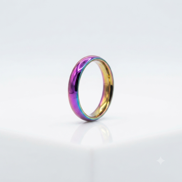 Carrara Plain Band Ring | Waterproof Oil Slick