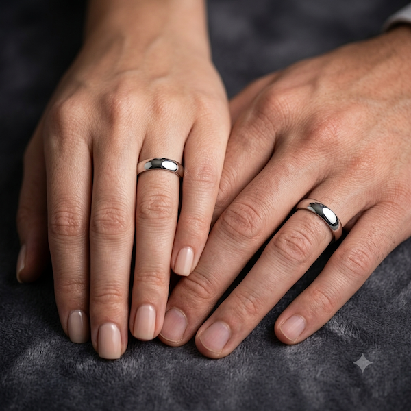 Carrara Plain Band Ring | Waterproof Silver