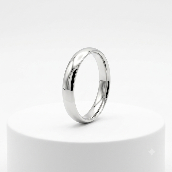 Carrara Plain Band Ring | Waterproof Silver
