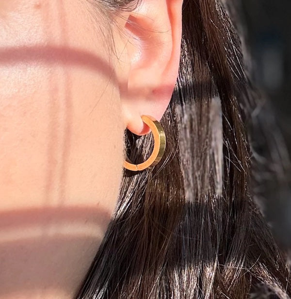 Sanam Huggie Hoops | Waterproof 18K Gold