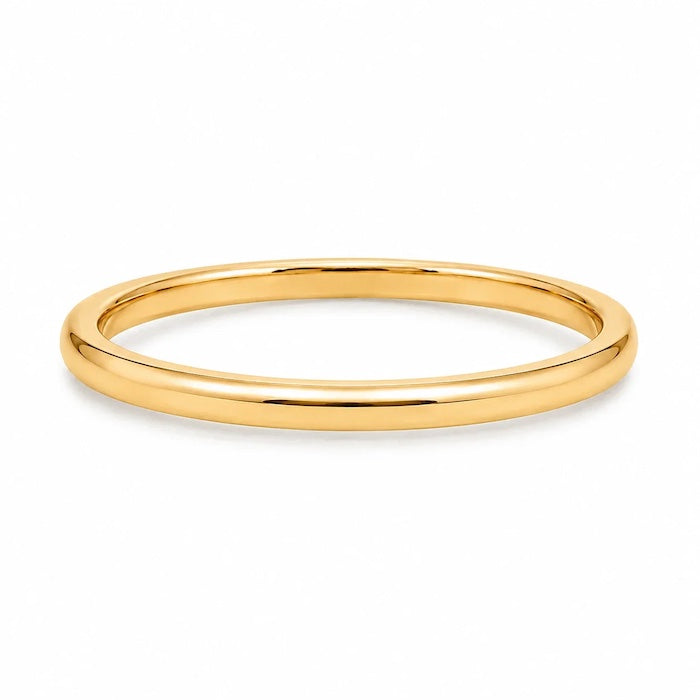 Cora Thin Plain Band Ring | Waterproof 18K Gold