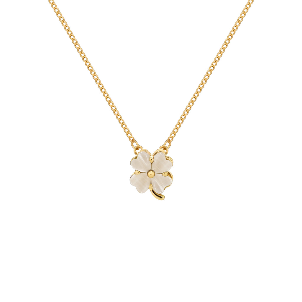 Diana Pearl Clover Necklace | Waterproof 18k Gold
