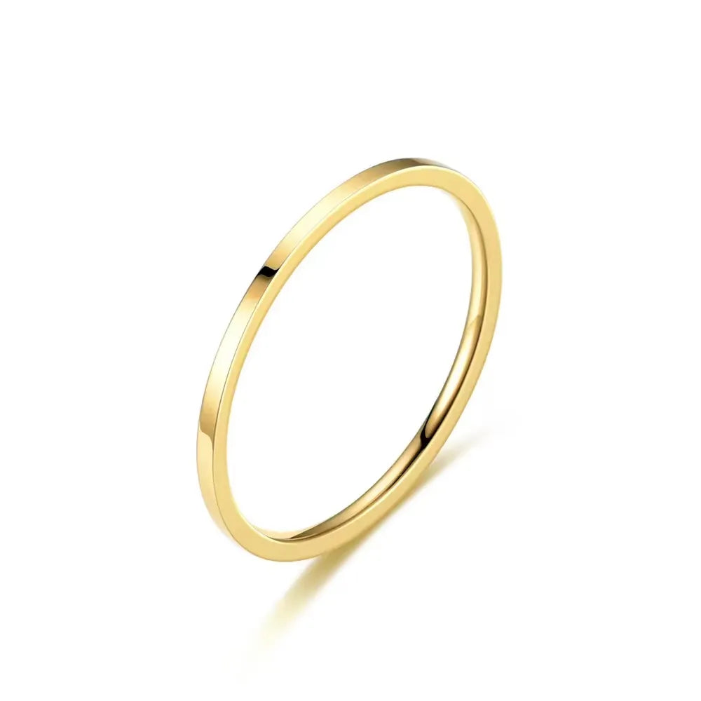 Doti Plain Thin 1MM Band Ring | Waterproof 18k Gold