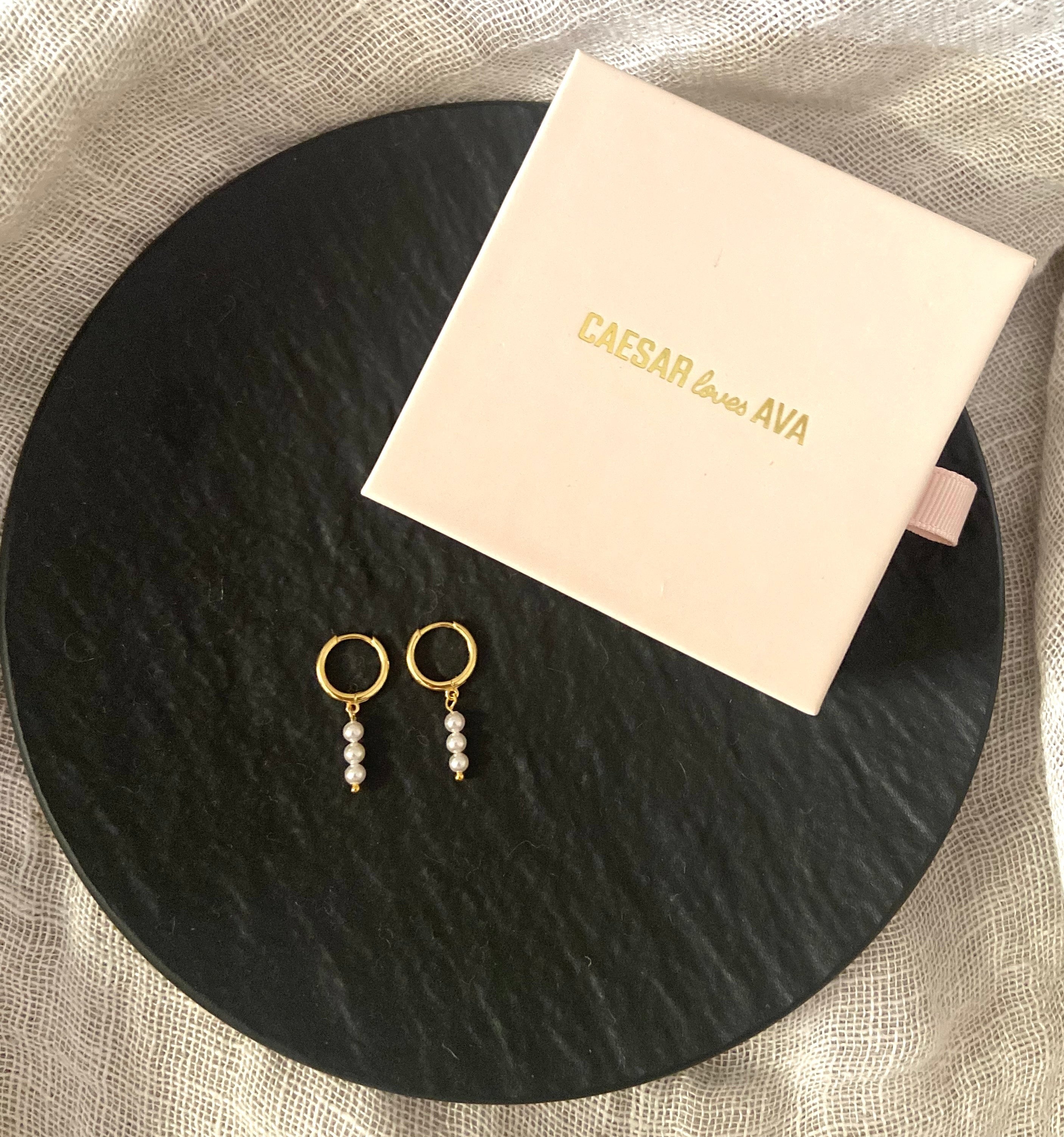 Nola Pearl Hoops Earrings