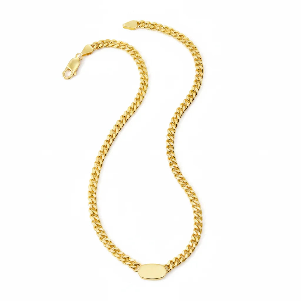 Elarose Linking Chain Bar Necklace | Waterproof 18k Gold