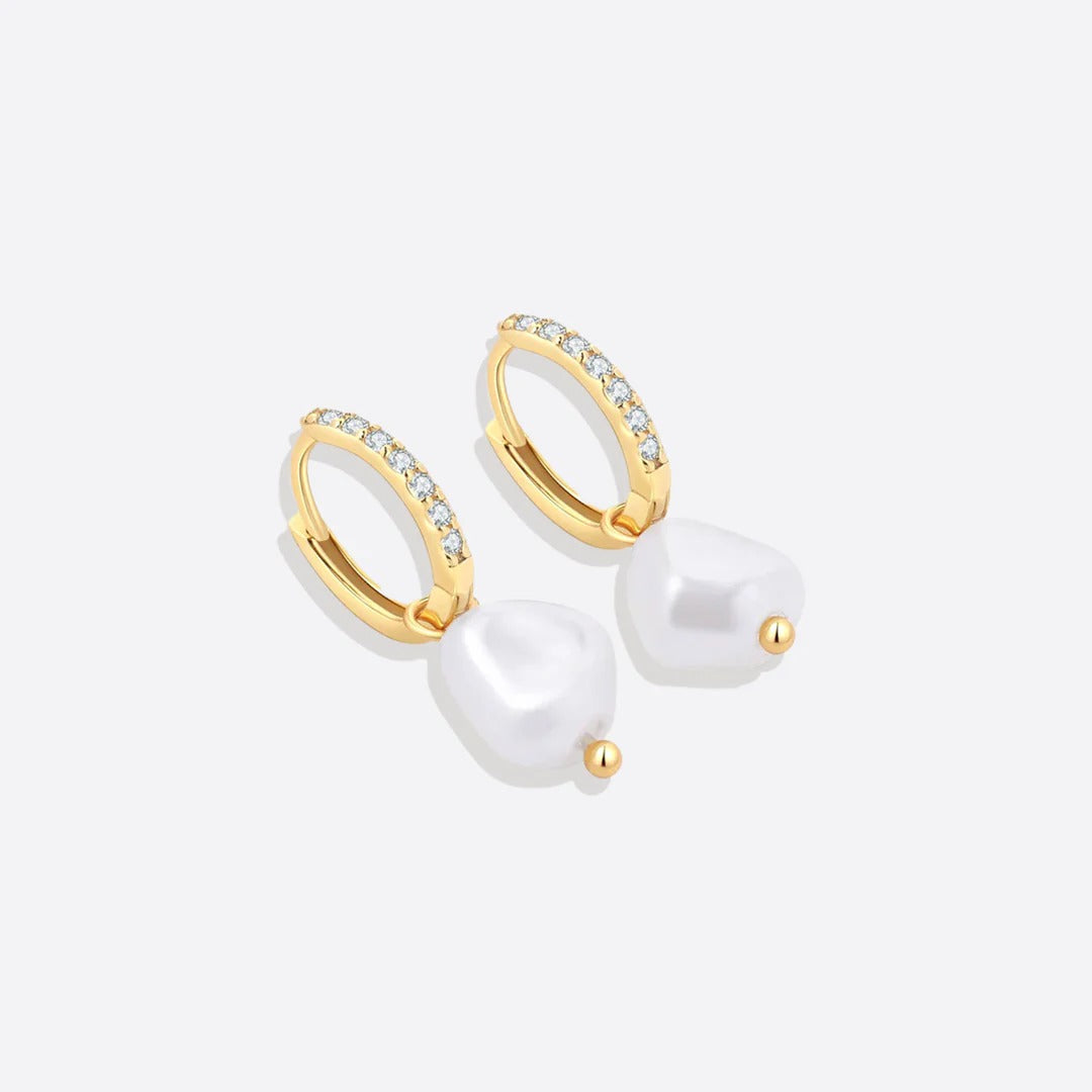 Echo Pearl Hoops Earrings
